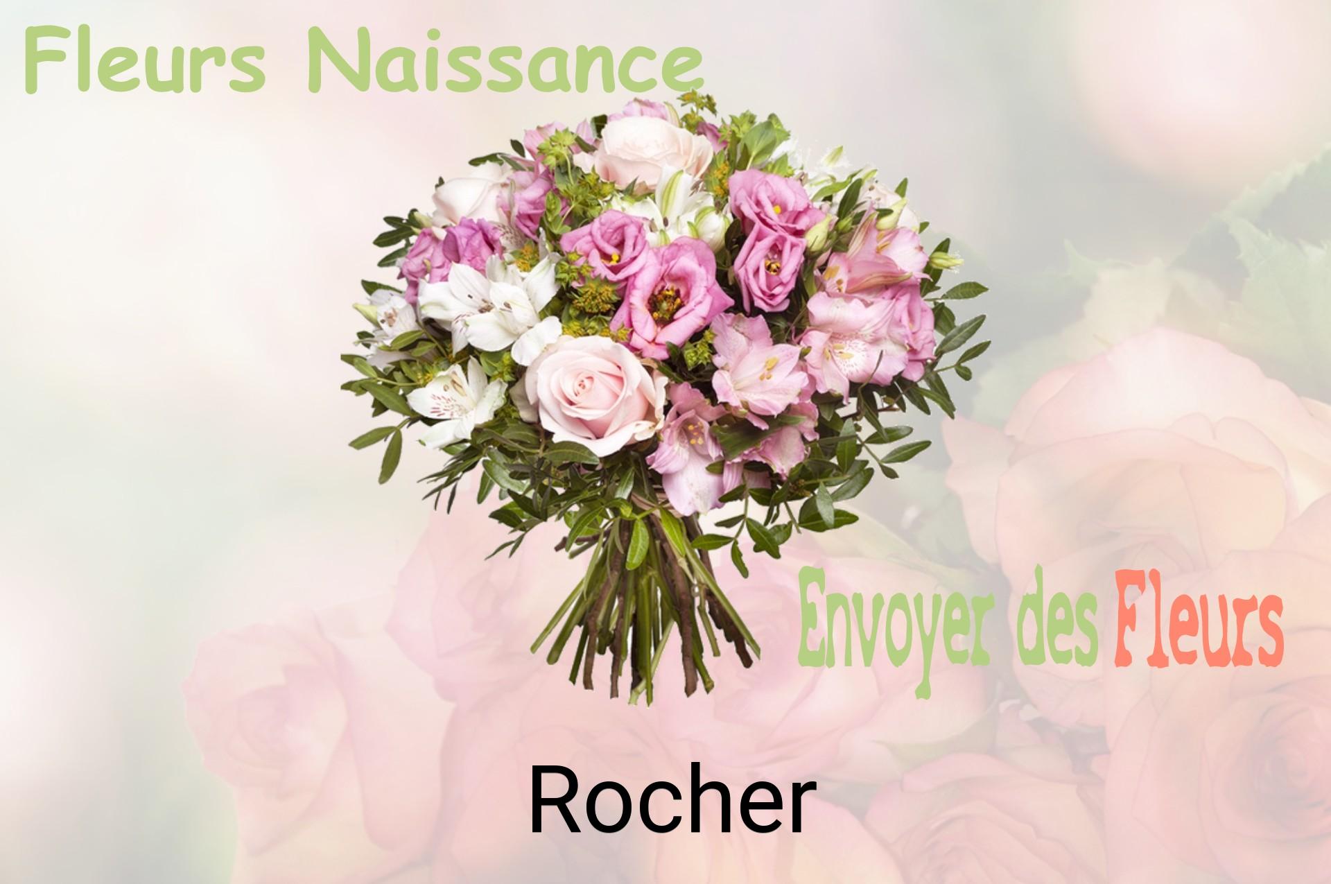 Bouquet de fleurs de naissance livré à Rocher